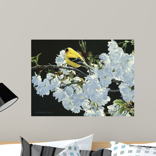 Goldfinch and Blossoms Wall Decal