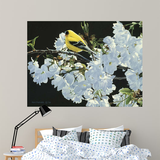 Goldfinch and Blossoms Wall Decal