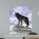 Black Wolf Skyline Wall Decal