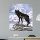 Black Wolf Skyline Wall Decal