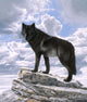 Black Wolf Skyline Wall Decal