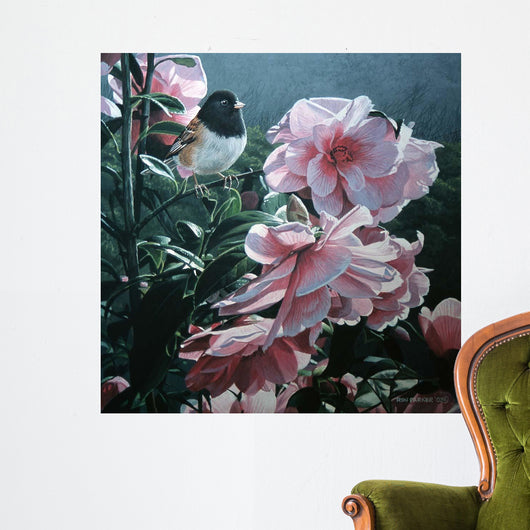 Junco and Camelia Wall Decal