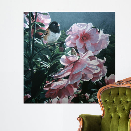 Junco and Camelia Wall Decal