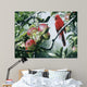 Cardinal and Apples Wall Decal
