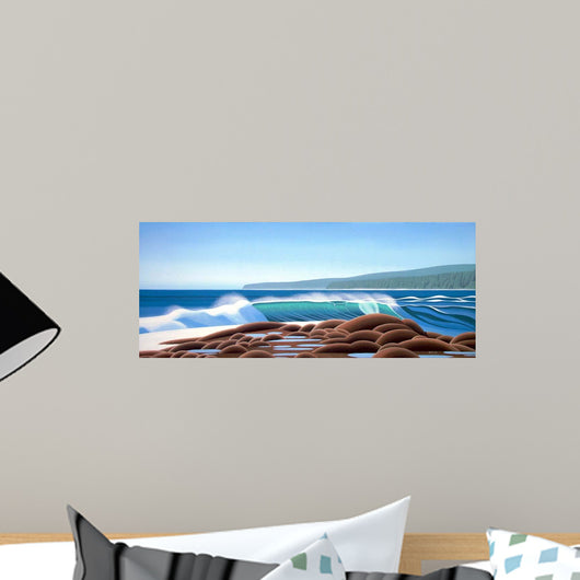 Surf Rocks Wall Decal