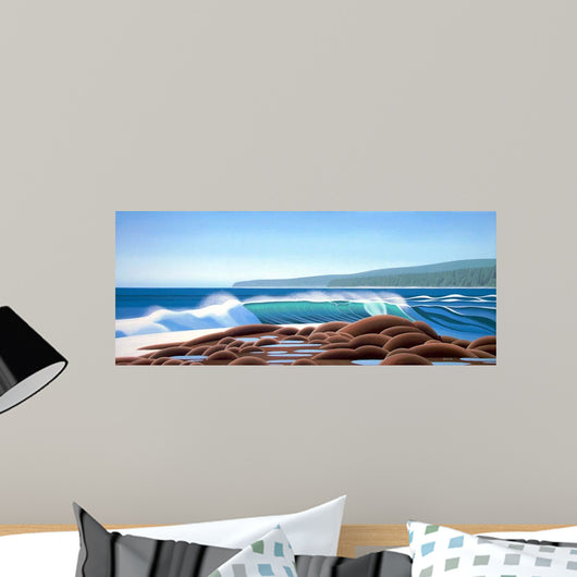Surf Rocks Wall Decal