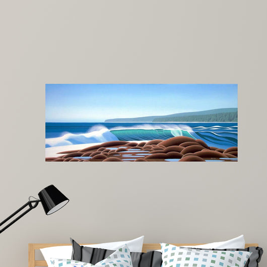Surf Rocks Wall Decal