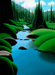 Alpine Stream Wall Decal