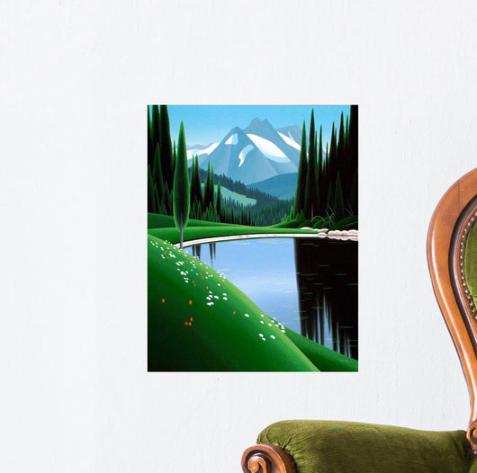 Alpine Pond Wall Decal
