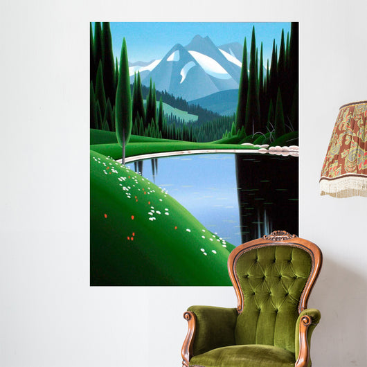 Alpine Pond Wall Decal