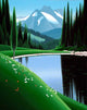 Alpine Pond Wall Decal