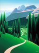 Alpine Trail Wall Decal
