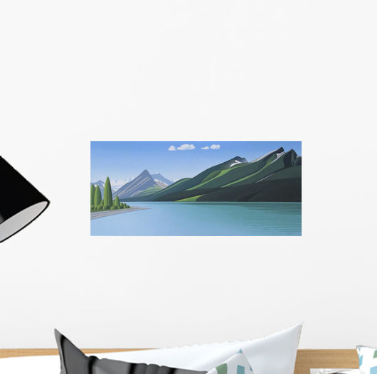 Mountain Lake Wall Decal