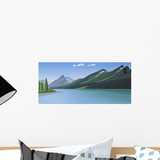 Mountain Lake Wall Decal