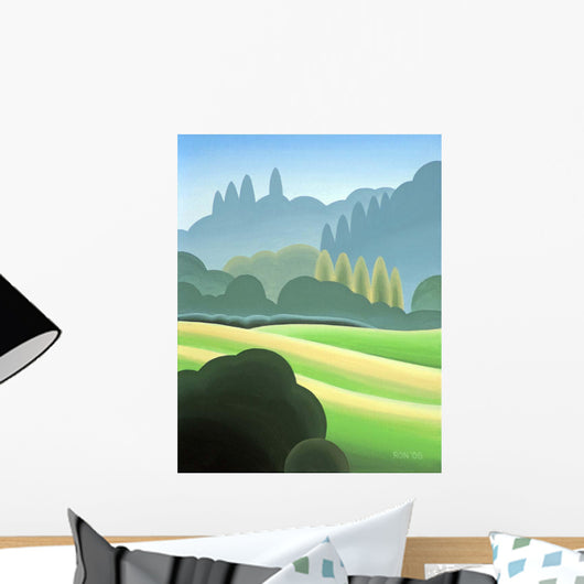 Autumn Poplars Wall Decal