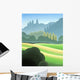 Autumn Poplars Wall Decal