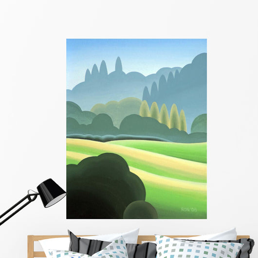 Autumn Poplars Wall Decal