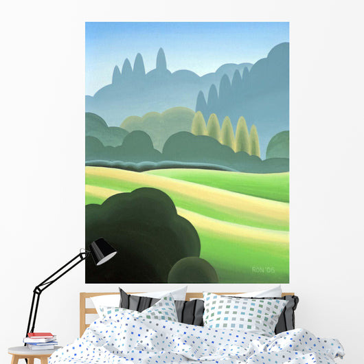 Autumn Poplars Wall Decal