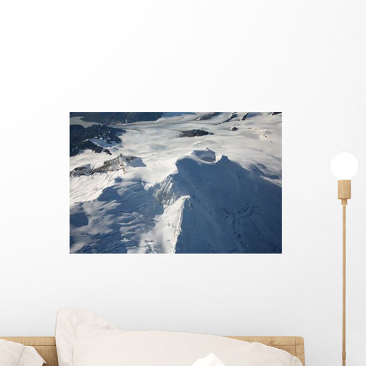 Aerial Glaciated Mount Douglas Wall Decal