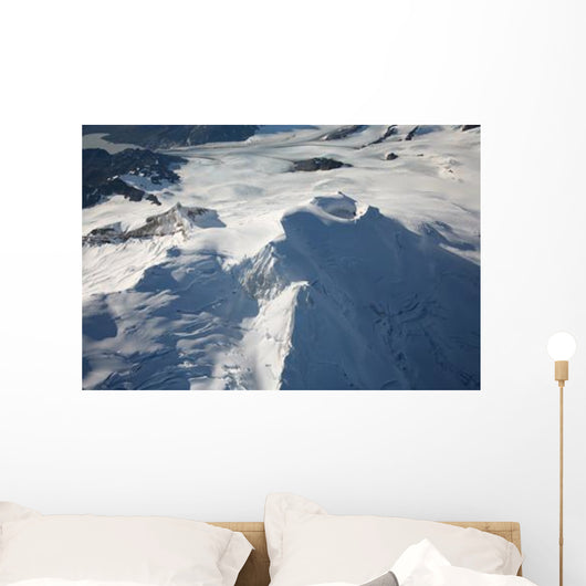 Aerial Glaciated Mount Douglas Wall Decal