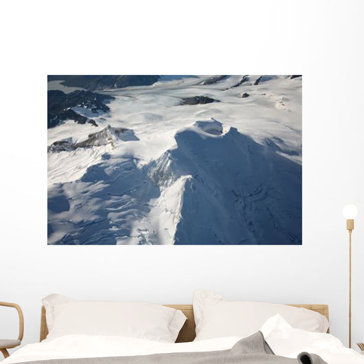 Aerial Glaciated Mount Douglas Wall Decal