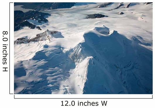 Aerial Glaciated Mount Douglas Wall Decal