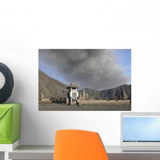 Ash Cloud Passing over Wall Decal