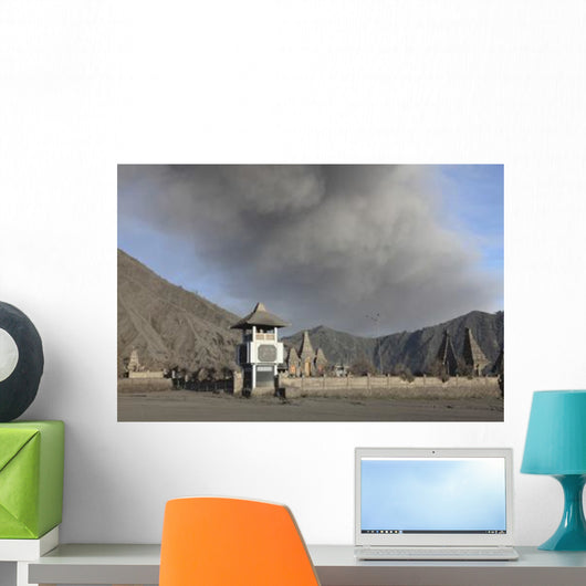 Ash Cloud Passing over Wall Decal