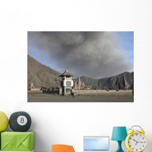 Ash Cloud Passing over Wall Decal