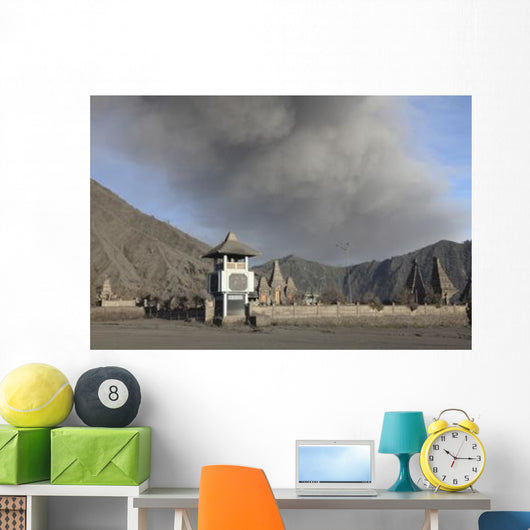 Ash Cloud Passing over Wall Decal