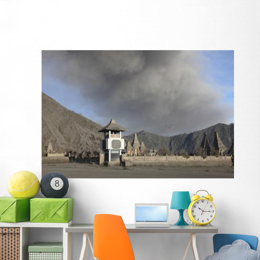 Ash Cloud Passing over Wall Decal