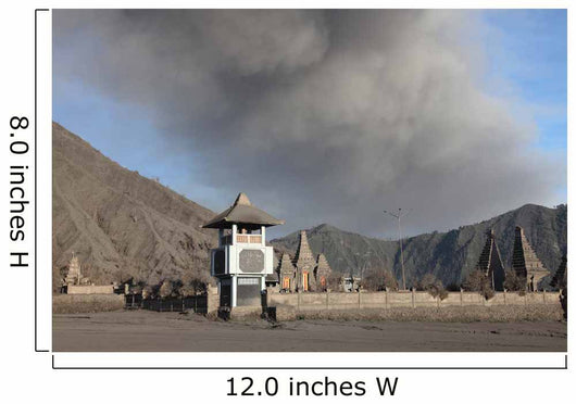 Ash Cloud Passing over Wall Decal