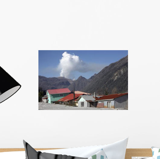 Houses Buried Lahar Deposits Wall Decal Design 1