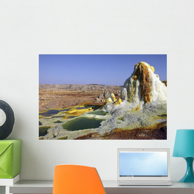 Potassium Salt Deposits Dallol Wall Decal Design 13 shown on a wall