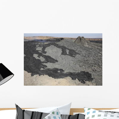 Basaltic Lava Flow from Wall Decal Design 1 shown on a wall