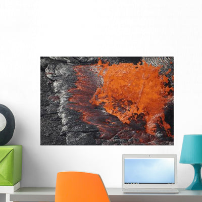Lava Bursting Edge Active Wall Decal Design 4 shown on a wall