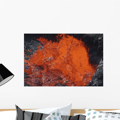 Lava Bursting Edge Active Wall Decal Design 3 shown on a wall