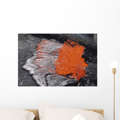 Lava Bursting Edge Active Wall Decal Design 2 shown on a wall