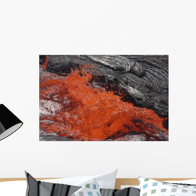 Lava Bursting Edge Active Wall Decal Design 1 shown on a wall