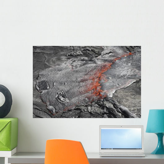 Overflowing Lava Lake Erta Wall Decal
