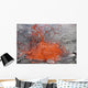 Lava Bubble Bursting through Wall Decal Design 3