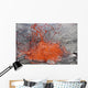 Lava Bubble Bursting through Wall Decal Design 3