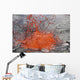Lava Bubble Bursting through Wall Decal Design 3