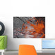 Lava Bubble Bursting through Wall Decal Design 2
