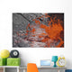 Lava Bubble Bursting through Wall Decal Design 2