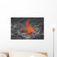Lava Bubble Bursting through Wall Decal Design 1