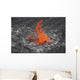 Lava Bubble Bursting through Wall Decal Design 1