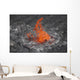 Lava Bubble Bursting through Wall Decal Design 1
