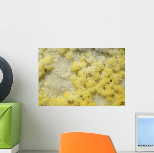 Close-up Yellow Salt Crystals Wall Decal Design 2