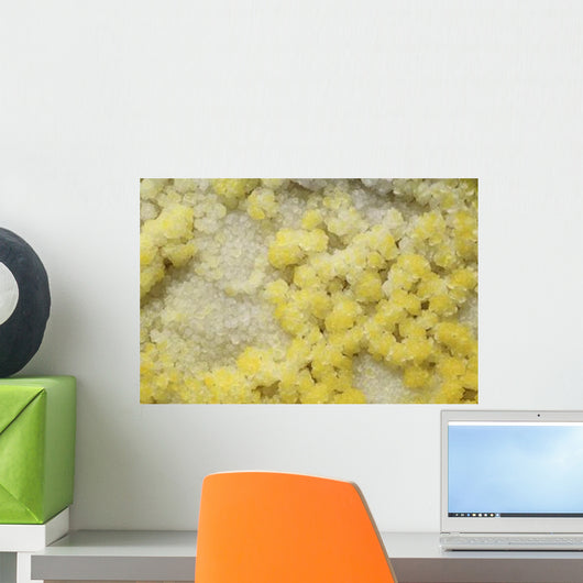 Close-up Yellow Salt Crystals Wall Decal Design 2